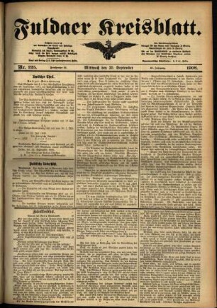 Ausgabe vom Mittwoch, den 30. September 1908.