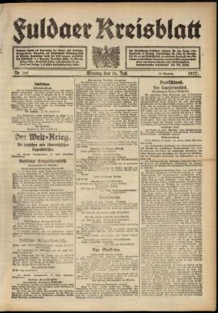 Ausgabe vom Montag, den 16. Juli 1917.