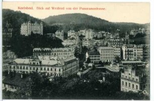 Karlsbad. Blick auf Westend von der Panoramastrasse
