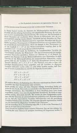 3.9 DIE PHYSIKALISCHE INTERPRETATION DER ALGEBRAISCHEN THEOREME