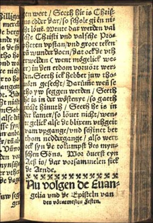 Nu volgen de Euangelia vnd de Episteln van den vörnemesten Festen.