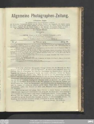 Nr. 46. 13. Februar 1903. Jahrg. IX.