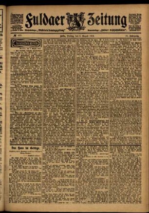Ausgabe vom Freitag, den 05. August 1904.