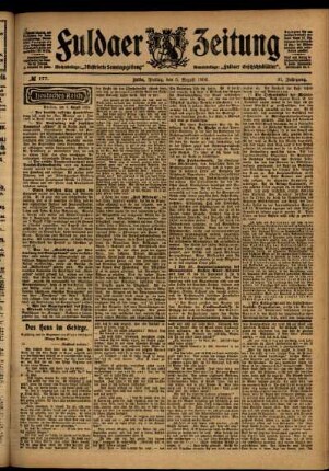 Ausgabe vom Freitag, den 05. August 1904.