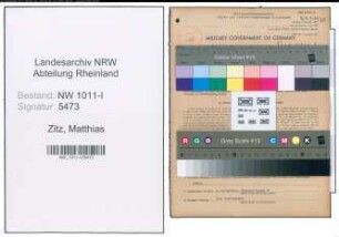 Entnazifizierung Matthias Zitz , geb. 09.07.1905 (Malermeister)
