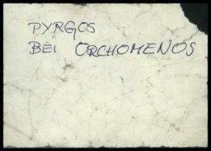 Fundzettel Pyrgos bei Orchomenos