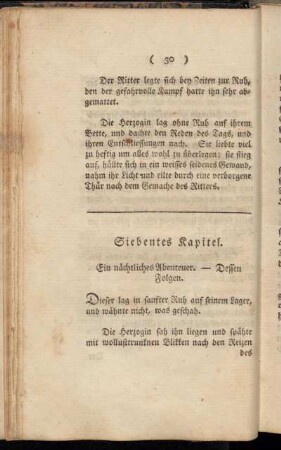 Siebentes Kapitel. Ein nächtliches Abenteuer. - Dessen Folgen.