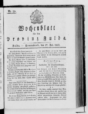 Nr. 30, Ausgabe vom 27. Juli 1822