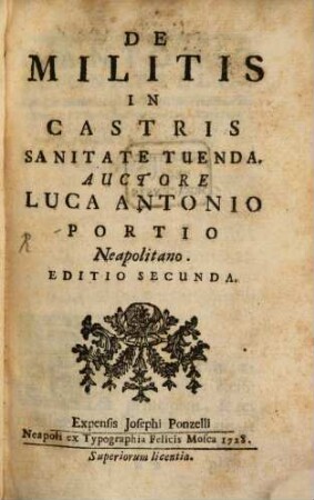 De militis in Castris Sanitate tuenda