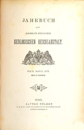 Jahrbuch der Geologischen Reichsanstalt. 29, 29. 1879