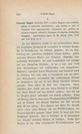 320-328 [Rezension] Kaiser, Frederik, Gerardi Magni Epistolae XIV
