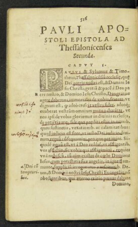 Pauli Apostoli Epistola Ad Thessalonicenses Secunda.