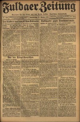 Ausgabe vom Donnerstag, den 29. Oktober 1925.