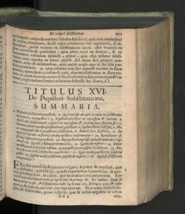 Titulus XVI. De pupillari substitutione.