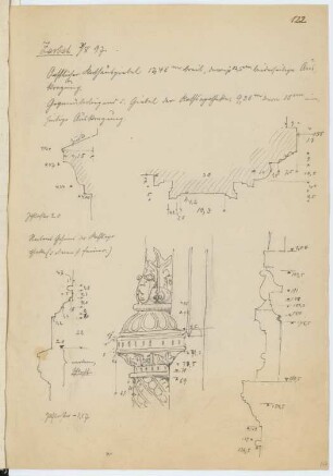 Schloss Zerbst: Details (aus: Skizzen- und Fotoalbum 11)