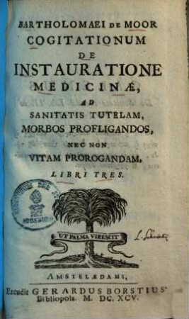 Cogitationum de instauratione medicinae libri tres