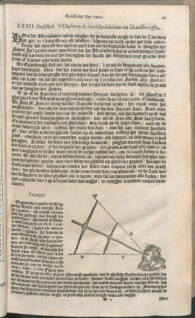 XXIII Hooftstuck. 't Ghebruyck des Astrolabiums en Graedbooghs.