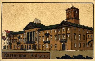 Postkartenalbum. "Karlsruhe - Rathaus". Rathaus