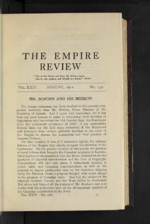 Vol. 24. August. 1912. No. 139.