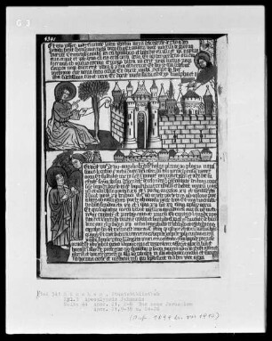 Apokalypse des Johannes — Bildseite mit zwei Szenen aus der Apokalypse, Folio 44 verso