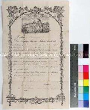 Anzeige der Geburt eines Sohnes und Taufeinladung an Theodor Wünschmann durch Friedrich Liebschner aus Rabenau