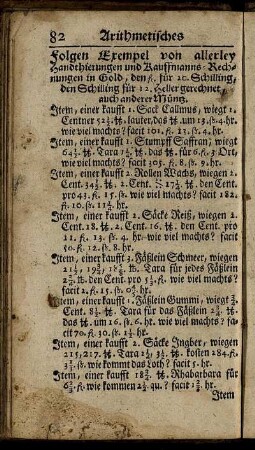 Exempel von allerley Handthierungen und Kauffmanns-Rechnungen ... - Von Vergleichung und Vortheil der Wechsel?