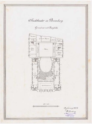 Stadttheater, Bromberg: Grundriss 2. Rang