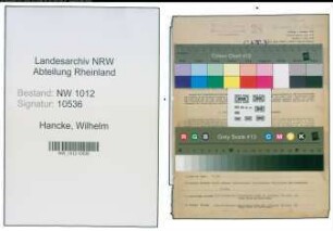 Entnazifizierung Wilhelm Hancke , geb. 17.11.1894 (Rechnungspruefer)