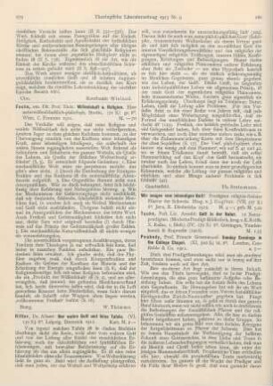 280-282 [Rezension] Taube, Arnold, Gott in der Natur. 12 Predigten