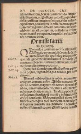 De misse sacrificio. Caput xvi.