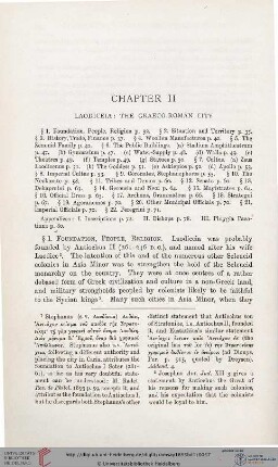 Chapter II: Laodiceia : The graeco-roman city