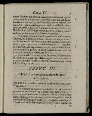 Caput III. De Personis, quæ feuda dare & accipere possunt.