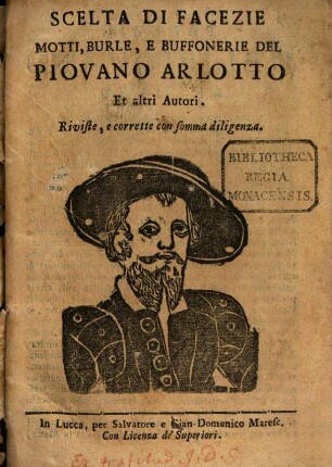 Scelta di facezie, motti, burle, e buffonerie