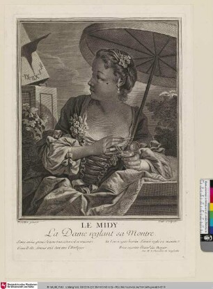 Le Midy, La Dame reglant sa Montre