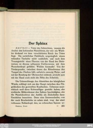 Der Sphinx
