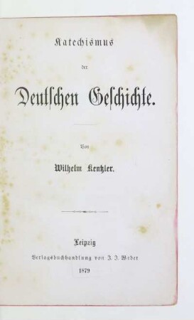 Katechismus der deutschen Geschichte