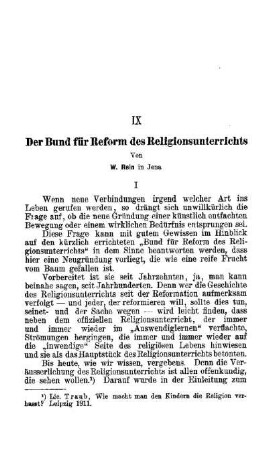 Der Bund für die Reform des Religionsunterrichts