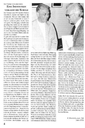 Eine Institution verlässt die Schule