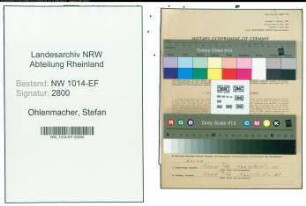 Entnazifizierung Stefan Ohlenmacher , geb. 29.11.1899 (Stadtangestellter)
