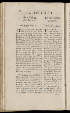 Capitolo LI. Eine lustige Geschichte = Un' Avventura allegra