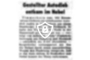 Gestellter Autodieb entkam im Nebel