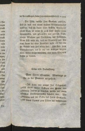 319-328, Seine erste - Fuenfte Beobachtung