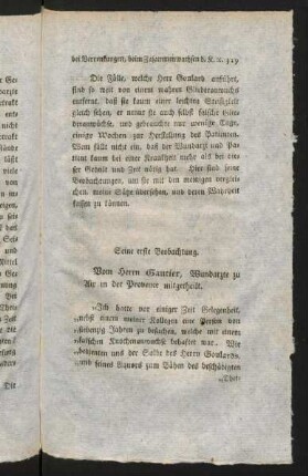 319-328, Seine erste - Fuenfte Beobachtung