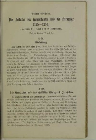 Vierter Abschnitt. Das Zeitalter der Hohenstaufen und der Kreuzzüge 1125-1254