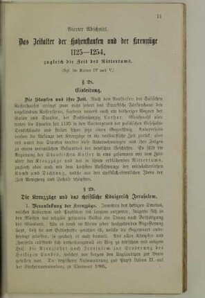 Vierter Abschnitt. Das Zeitalter der Hohenstaufen und der Kreuzzüge 1125-1254