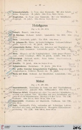 Möbel (Nr. 319-336)