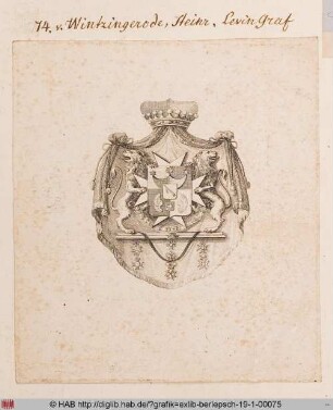 Wappen des Grafen Heinrich Karl Friedrich Levin von Wintzingerode