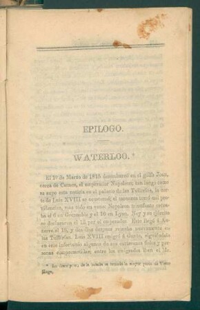 Epílogo. - Waterloo.