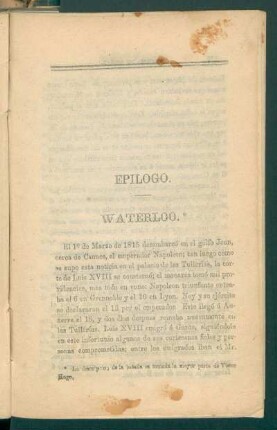 Epílogo. - Waterloo.