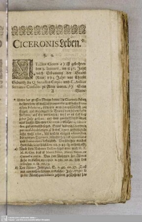 Ciceronis Leben